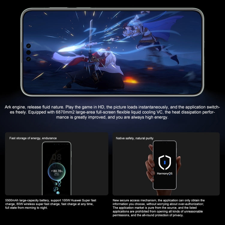 HUAWEI Mate 70 Pro, 12GB+1TB, Harmony AI, 3D Face & Side Fingerprint Identification, 6.9 inch HarmonyOS 4.3, NFC, OTG, Not Support Google Play, Mate 70 Pro, 12GB+1TB