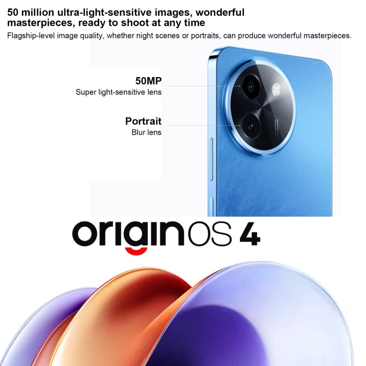 vivo Y200i, Dual Back Cameras, 12GB+512GB, Face ID Screen Fingerprint Identification, 6.72 inch Android 14.0 OriginOS 4 Snapdragon 4 Gen 2 Octa Core 2.2GHz, OTG, Network: 5G, Support Google Play, vivo Y200i, 12GB+512GB