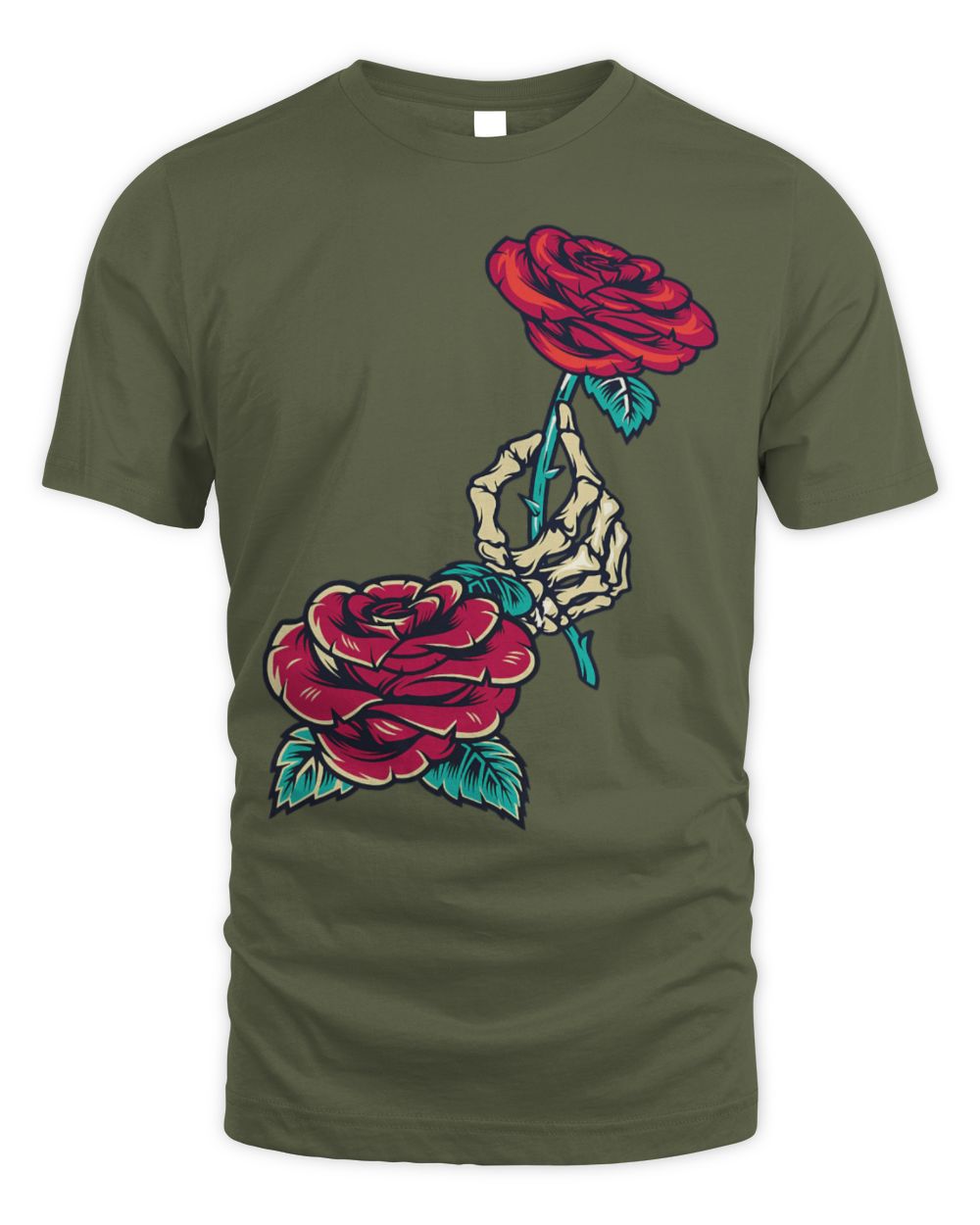 Cute Skull Hand Holding a Red Rose costume funny halloween