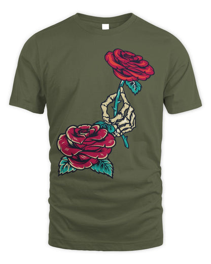 Cute Skull Hand Holding a Red Rose costume funny halloween