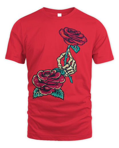 Cute Skull Hand Holding a Red Rose costume funny halloween