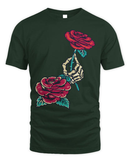 Cute Skull Hand Holding a Red Rose costume funny halloween