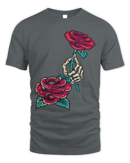 Cute Skull Hand Holding a Red Rose costume funny halloween