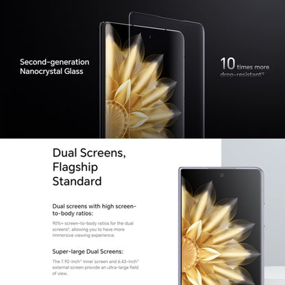 Honor Magic V2 5G, 7.92 inch + 6.43 inch MagicOS 7.2 Snapdragon 8 Gen2  Octa Core up to 3.36GHz, Network: 5G, OTG, Not Support Google Play, 16GB+256GB, 16GB+512GB