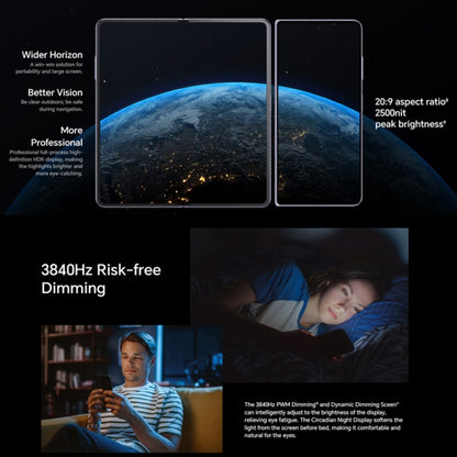 Honor Magic V2 5G, 7.92 inch + 6.43 inch MagicOS 7.2 Snapdragon 8 Gen2  Octa Core up to 3.36GHz, Network: 5G, OTG, Not Support Google Play, 16GB+256GB, 16GB+512GB