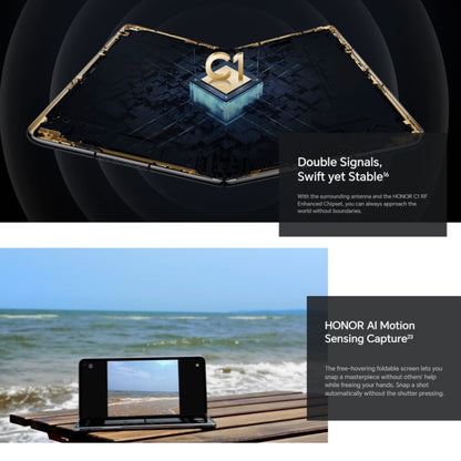 Honor Magic V2 5G, 7.92 inch + 6.43 inch MagicOS 7.2 Snapdragon 8 Gen2  Octa Core up to 3.36GHz, Network: 5G, OTG, Not Support Google Play, 16GB+256GB, 16GB+512GB