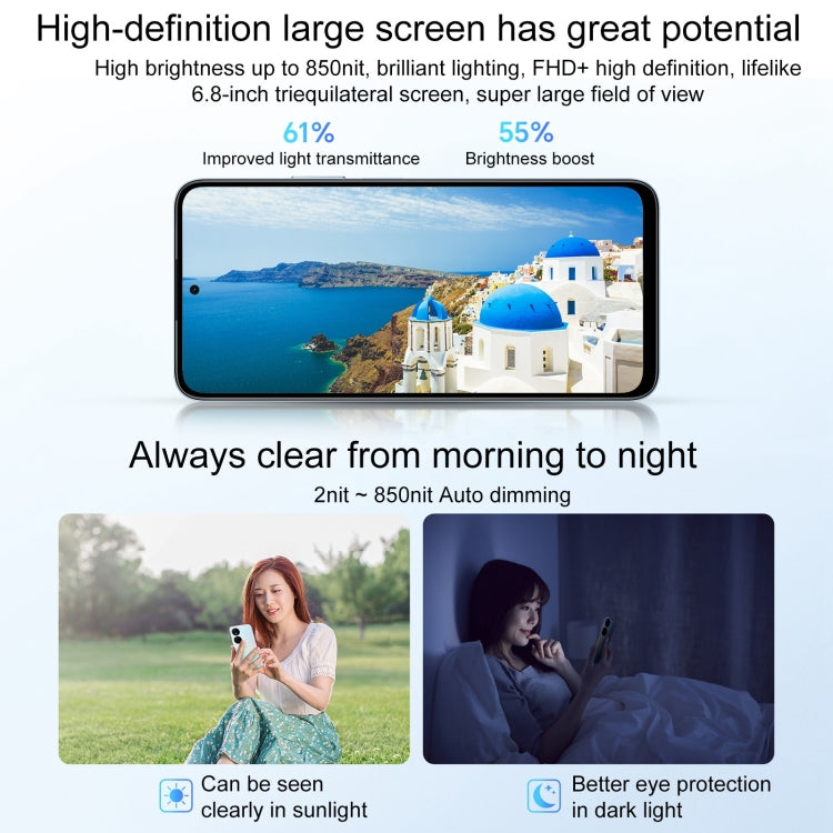 Honor Play8T,  6.8 inch MagicOS 7.2 Dimensity 6080 Octa Core up to 2.4GHz, Network: 5G, OTG, Not Support Google Play, 8GB+256GB, 12GB+256GB