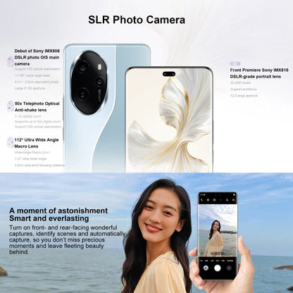 Honor 100 Pro, Screen Fingerprint Identification, 6.78 inch MagicOS 7.2 Snapdragon 8 Gen 2 Octa Core up to 3.19GHz, Network: 5G, NFC, OTG, Support Google Play, 12GB+256GB, 16GB+256GB, 16GB+512GB, 16GB+1TB