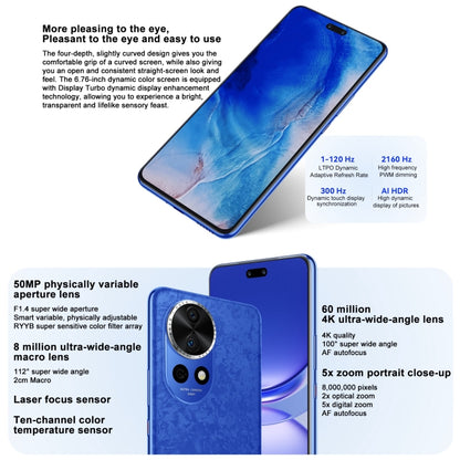 Huawei nova 12 Pro, Screen Fingerprint Identification, 6.76 inch HarmonyOS 4.0 Octa Core, Network: 4G, NFC, OTG, Not Support Google Play, 12GB+256GB, 12GB+512GB