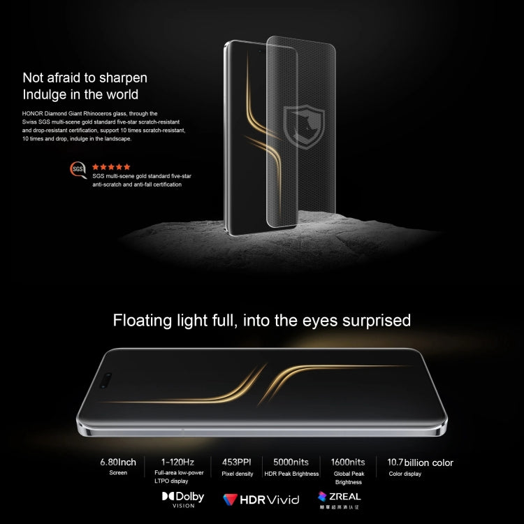 Honor Magic6 Ultimate,  6.8 inch Magic OS 8.0 Snapdragon 8 Gen 3 Octa Core up to 3.3GHz, Network: 5G, OTG, NFC, Support Google Play, 16GB+512GB, 16GB+1TB