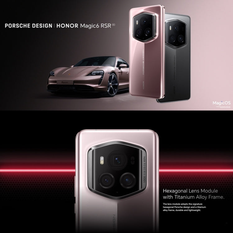 Honor Magic6 RSR Porsche Design,  6.8 inch Magic OS 8.0 Snapdragon 8 Gen 3 Octa Core up to 3.3GHz, Network: 5G, OTG, NFC, Support Google Play, 24GB+1TB