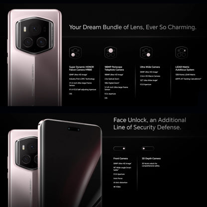 Honor Magic6 RSR Porsche Design,  6.8 inch Magic OS 8.0 Snapdragon 8 Gen 3 Octa Core up to 3.3GHz, Network: 5G, OTG, NFC, Support Google Play, 24GB+1TB