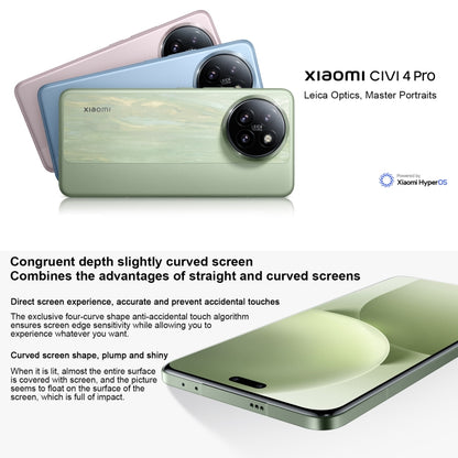 Xiaomi Civi 4 Pro,  6.55 inch Xiaomi HyperOS Snapdragon 8s Gen 3 Octa Core 4nm up to 3.0GHz, NFC, Network: 5G, 12GB+256GB, 12GB+512GB, 16GB+512GB