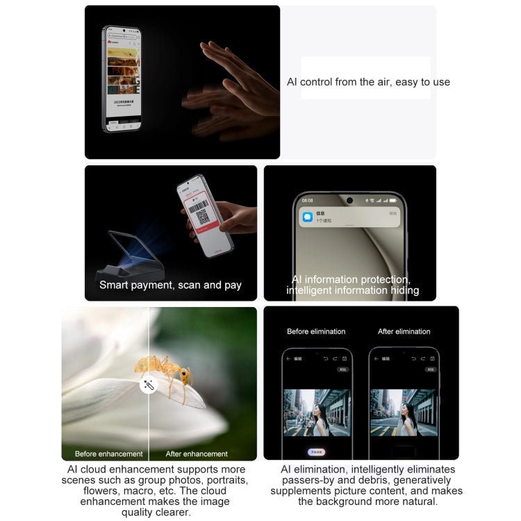 HUAWEI Pura 70, Screen Fingerprint Identification,6.6 inch HarmonyOS 4.2 Kirin 9010 Octa Core up to 2.3GHz, NFC, OTG, Not Support Google Play, 12GB+256GB, 12GB+512GB, 12GB+1TB
