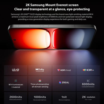vivo iQOO 15, 12GB+256GB, 6.85 inch Android 16 OriginOS 6 Snapdragon 8 Elite Gen 5 Octa Core, OTG, NFC, Network: 5G, Support Google Play, 12GB+256GB
