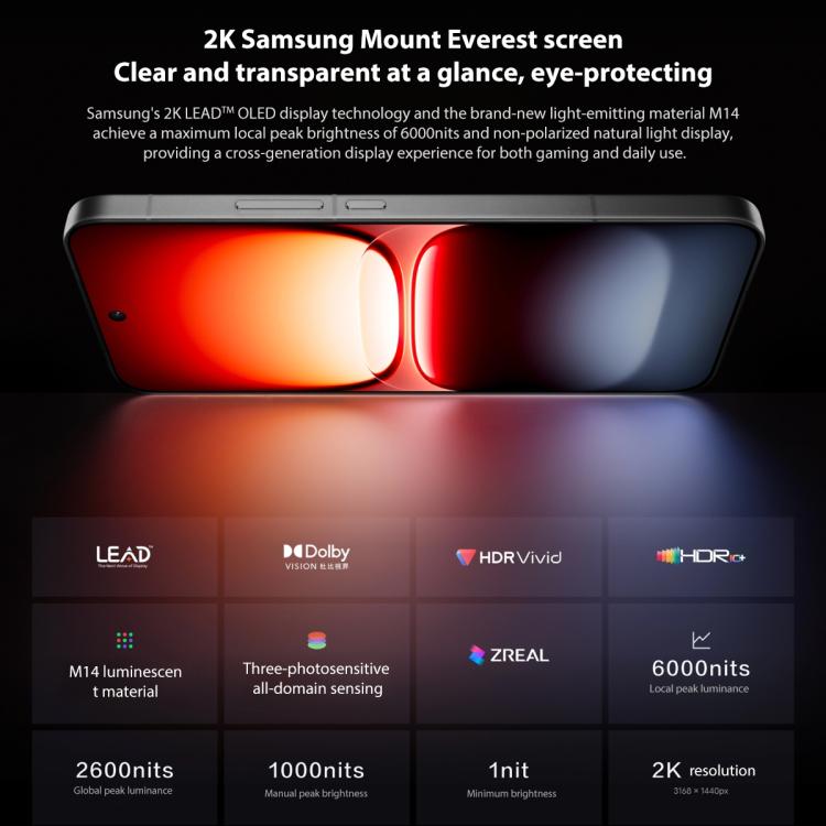 vivo iQOO 15, 16GB+256GB, 6.85 inch Android 16 OriginOS 6 Snapdragon 8 Elite Gen 5 Octa Core, OTG, NFC, Network: 5G, Support Google Play, 16GB+256GB