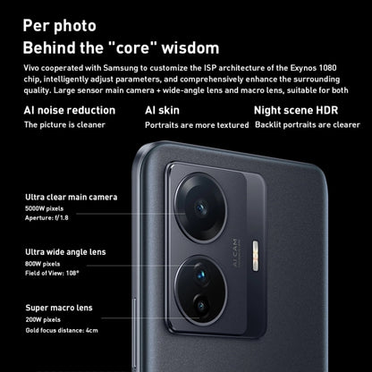 Triple Back Cameras, Srceen Fingerprint Identification, 4700mAh Battery, 6.44 inch Android 11.0 OriginOS Ocean Exynos 1080 Octa Core up to 2.8GHz, OTG, NFC, Network: 5G, 8GB+128GB