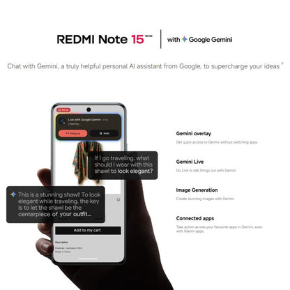 Xiaomi Redmi Note 15 Pro 4G Global, 12GB+512GB, In-screen Fingerprint, 6.77 inch Xiaomi HyperOS 2 MediaTek Helio G200-Ultra Octa Core, Network: 4G, NFC, 12GB+512GB