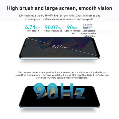 Dual Back Cameras, Side Fingerprint Identification, 6000mAh Battery, 6.74 inch Magic UI 6.1 (Android 12) MediaTek Dimensity 700 Octa Core up to 2.2GHz, Network: 5G, Not Support Google Play, 6GB+128GB