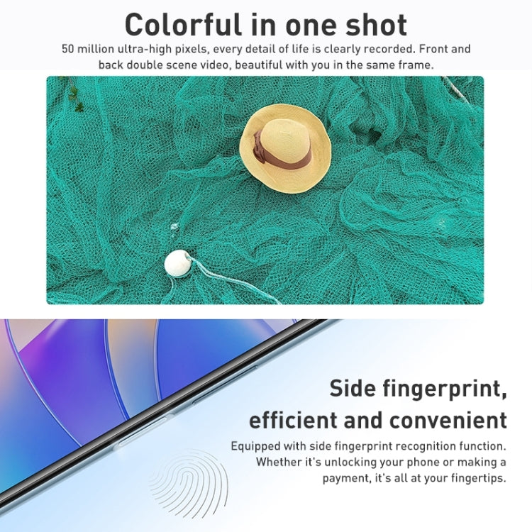 Dual Back Cameras, Side Fingerprint Identification, 6000mAh Battery, 6.74 inch Magic UI 6.1 (Android 12) MediaTek Dimensity 700 Octa Core up to 2.2GHz, Network: 5G, Not Support Google Play, 8GB+128GB