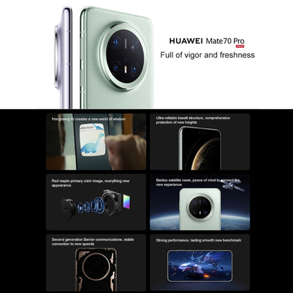 HUAWEI Mate 70 Pro, 12GB+512GB, Harmony AI, 3D Face & Side Fingerprint Identification, 6.9 inch HarmonyOS 4.3, NFC, OTG, Not Support Google Play, Mate 70 Pro, 12GB+512GB