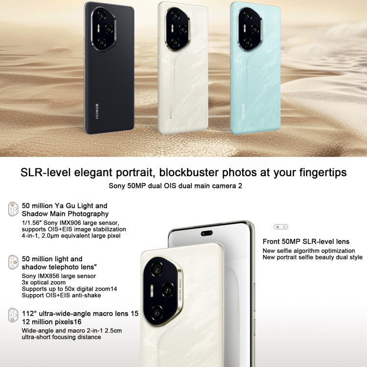 Honor 300 Pro, 12GB+512GB, Screen Fingerprint, 6.78 inch MagicOS 9.0 / Android 15 Snapdragon 8 Gen 3 Octa Core, Network: 5G, NFC, OTG, Not Support Google Play, Honor 300 Pro, 16GB+512GB