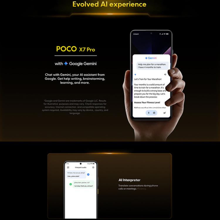Xiaomi POCO X7 Pro 5G Global, 12GB+512GB, In-screen Fingerprint, 6.67 inch Xiaomi HyperOS 2 MediaTek Dimensity 8400-Ultra Octa Core, NFC, Network: 5G, 12GB+512GB