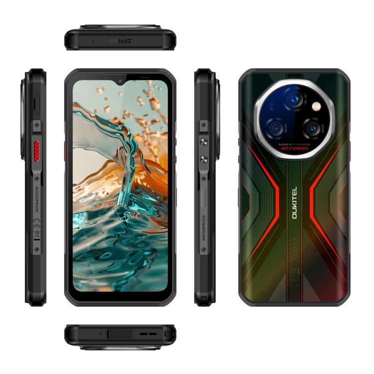 Oukitel WP55 Pro 5G Rugged Phone, 16GB+512GB, 108MP Camera, Fingerprint Identification, 6.6 inch Android 15 MediaTek Dimensity 7025 Octa Core, NFC, OTG, Network: 5G, WP55 Pro