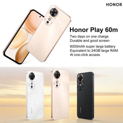 Honor Play 60m, 8GB+256GB, Side Fingerprint, 6.61 inch MagicOS 9.0 Dimensity 6300 Octa Core, Network: 5G, OTG, Play 60m, 8GB+256GB, 8GB+256GB