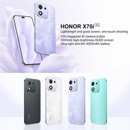 Honor X70i, 12GB+256GB, In-screen Fingerprint, 6.7 inch MagicOS 9.0 Android 15.0 Dimensity 7025 Ultra Octa Core, Network: 5G, OTG, NFC, 12GB+256GB