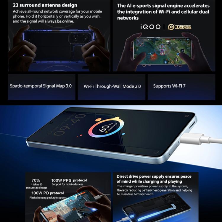 vivo iQOO Neo10 Pro+, 12GB+256GB, Screen Fingerprint, 6.82 inch Android 15 OriginOS 5 Snapdragon 8 Elite Octa Core, OTG, NFC, Network: 5G, Support Google Play, 16GB+256GB