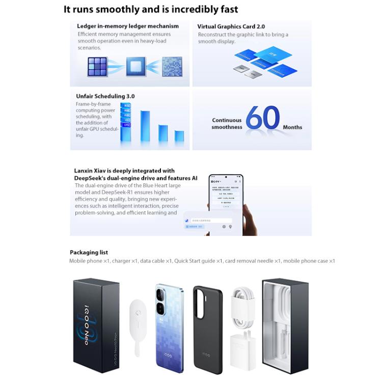 vivo iQOO Neo10 Pro+, 12GB+256GB, Screen Fingerprint, 6.82 inch Android 15 OriginOS 5 Snapdragon 8 Elite Octa Core, OTG, NFC, Network: 5G, Support Google Play, 16GB+256GB