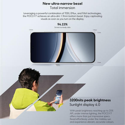 Xiaomi POCO F7 Global, 12GB+512GB, In-screen Fingerprint, 6.83 inch Xiaomi HyperOS 2 Snapdragon 8s Gen 4 Octa Core, NFC, Network: 5G, 12GB+512GB