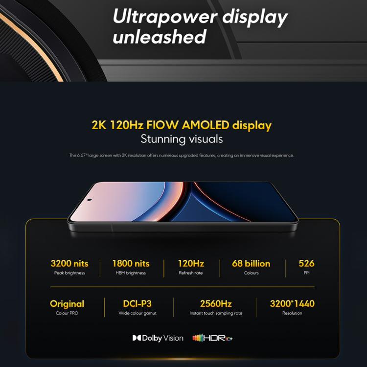 Xiaomi POCO F7 Ultra Global, 16GB+512GB, In-screen Fingerprint, 6.67 inch Xiaomi HyperOS 2 Snapdragon 8 Elite Octa Core, NFC, Network: 5G, 16GB+512GB