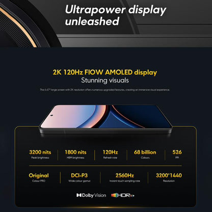 Xiaomi POCO F7 Ultra Global, 16GB+512GB, In-screen Fingerprint, 6.67 inch Xiaomi HyperOS 2 Snapdragon 8 Elite Octa Core, NFC, Network: 5G, 16GB+512GB