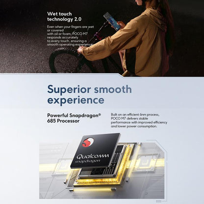 Xiaomi POCO M7 Global, 8GB+256GB, Side Fingerprint, 6.9 inch Xiaomi HyperOS 2 Snapdragon 685 4G Octa Core, NFC, Network: 4G, 8GB+256GB