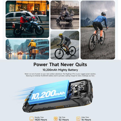 Ulefone RugKing 4 Pro, 8GB+256GB, IP68/IP69K Rugged Phone, 6.56 inch Android 15 Unisoc T7250 Octa Core, Network: 4G, NFC, OTG, RugKing 4 Pro, 8GB+256GB