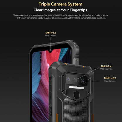 Oukitel WP23 Plus Rugged Phone, 4GB+128GB, 6.52 inch Android 14.0Unisoc T606 Octa-core, NFC, OTG, Network: 4G, WP23 Plus 4GB+128GB
