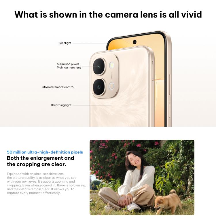 vivo Y500i, 8GB+256GB, Side Fingerprint, 6.75 inch Android 16 OriginOS 6 Snapdragon 4 Gen Octa Core, OTG, NFC, Network: 5G, 8GB+256GB