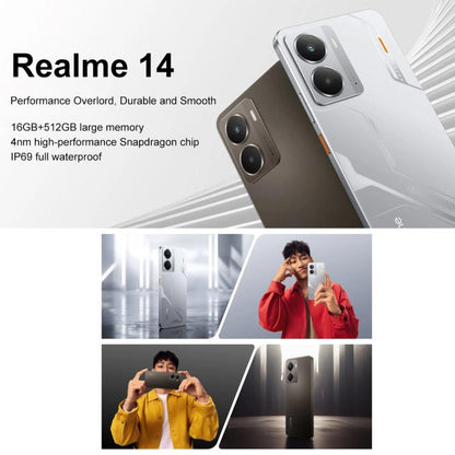 Realme 14, 16GB+256GB, Screen Fingerprint Identification, 6.67 inch Realme UI 6.0 Snapdragon 6 Gen 4 Octa Core, NFC, Network: 5G, 16GB+256GB