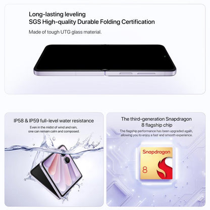 Honor Magic V Flip2, 12GB+256GB, 6.82 inch + 4.0 inch MagicOS 9.0.1  Android 15 Snapdragon 8 Gen 3 Octa Core, Network: 5G, NFC, OTG, 12GB+256GB