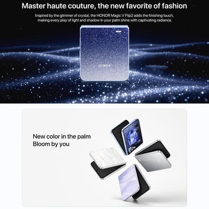 Honor Magic V Flip2, 12GB+256GB, 6.82 inch + 4.0 inch MagicOS 9.0.1  Android 15 Snapdragon 8 Gen 3 Octa Core, Network: 5G, NFC, OTG, 12GB+256GB
