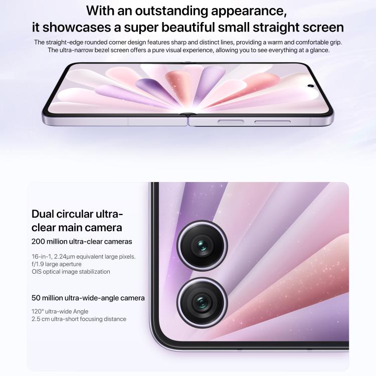 Honor Magic V Flip2, 12GB+256GB, 6.82 inch + 4.0 inch MagicOS 9.0.1  Android 15 Snapdragon 8 Gen 3 Octa Core, Network: 5G, NFC, OTG, 12GB+256GB