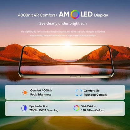Realme 15T, 8GB+128GB, Screen Fingerprint Identification, 6.57 inch Realme UI 6.0 Android 15 MediaTek Dimensity 6400 Max Octa Core, NFC, Network: 5G, 8GB+128GB