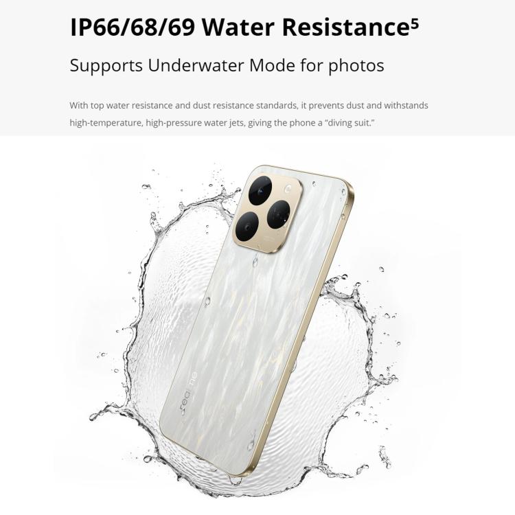 Realme 15T, 12GB+512GB, Screen Fingerprint Identification, 6.57 inch Realme UI 6.0 Android 15 MediaTek Dimensity 6400 Max Octa Core, NFC, Network: 5G, 12GB+512GB