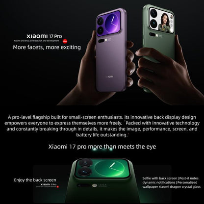 Xiaomi 17 Pro, 12GB+256GB, 3D Ultrasonic Fingerprint, 6.3 inch Xiaomi HyperOS 3 Snapdragon 8 Elite Gen 5 Octa Core, NFC, Network: 5G, 12GB+256GB
