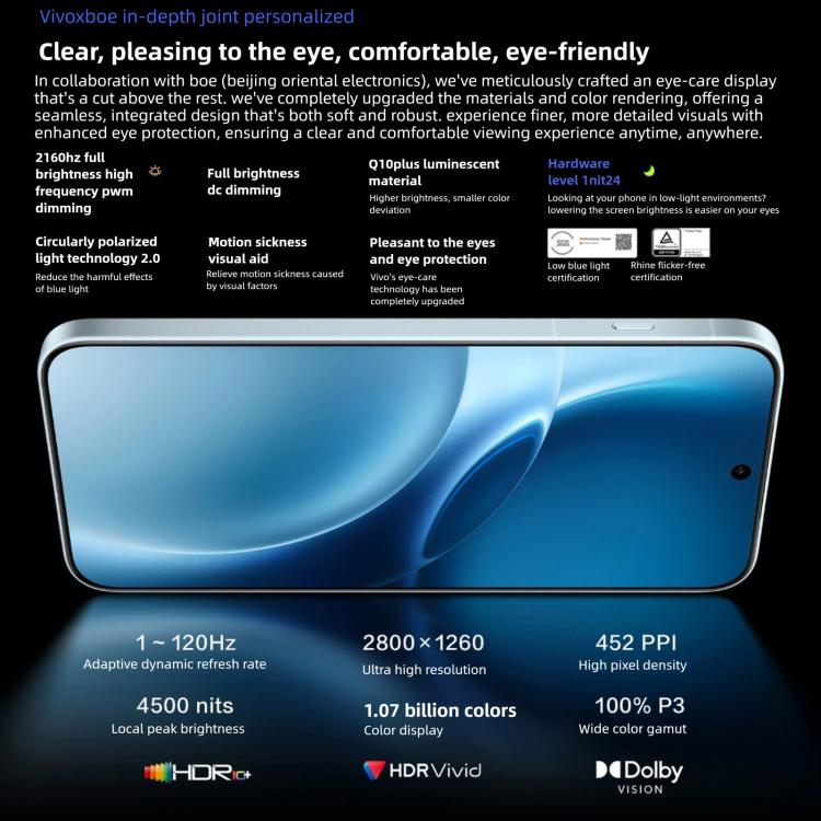 vivo X300 Pro, 12GB+256GB,  6.78 inch OriginOS 6 Android 16 Dimensity 9500 Octa Core, OTG, NFC, Network: 5G, 12GB+256GB