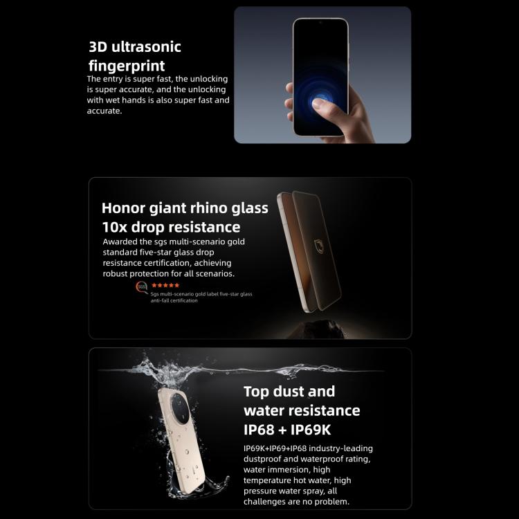 Honor Magic8 Pro, 16GB+512GB, Screen Fingerprint, 6.71 inch MagicOS 10.0 / Android 16 Snapdragon 8 Elite Gen 5 Octa Core, Network: 5G, NFC, OTG, 16GB+512GB