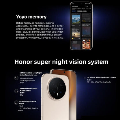 Honor Magic8 Pro, 16GB+512GB, Screen Fingerprint, 6.71 inch MagicOS 10.0 / Android 16 Snapdragon 8 Elite Gen 5 Octa Core, Network: 5G, NFC, OTG, 16GB+512GB