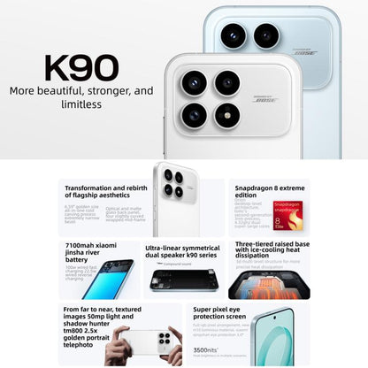 Xiaomi Redmi K90, 16GB+1TB, 6.59 inch Xiaomi HyperOS 3 Snapdragon 8 Elite Octa Core, NFC, Network: 5G, 16GB+1TB